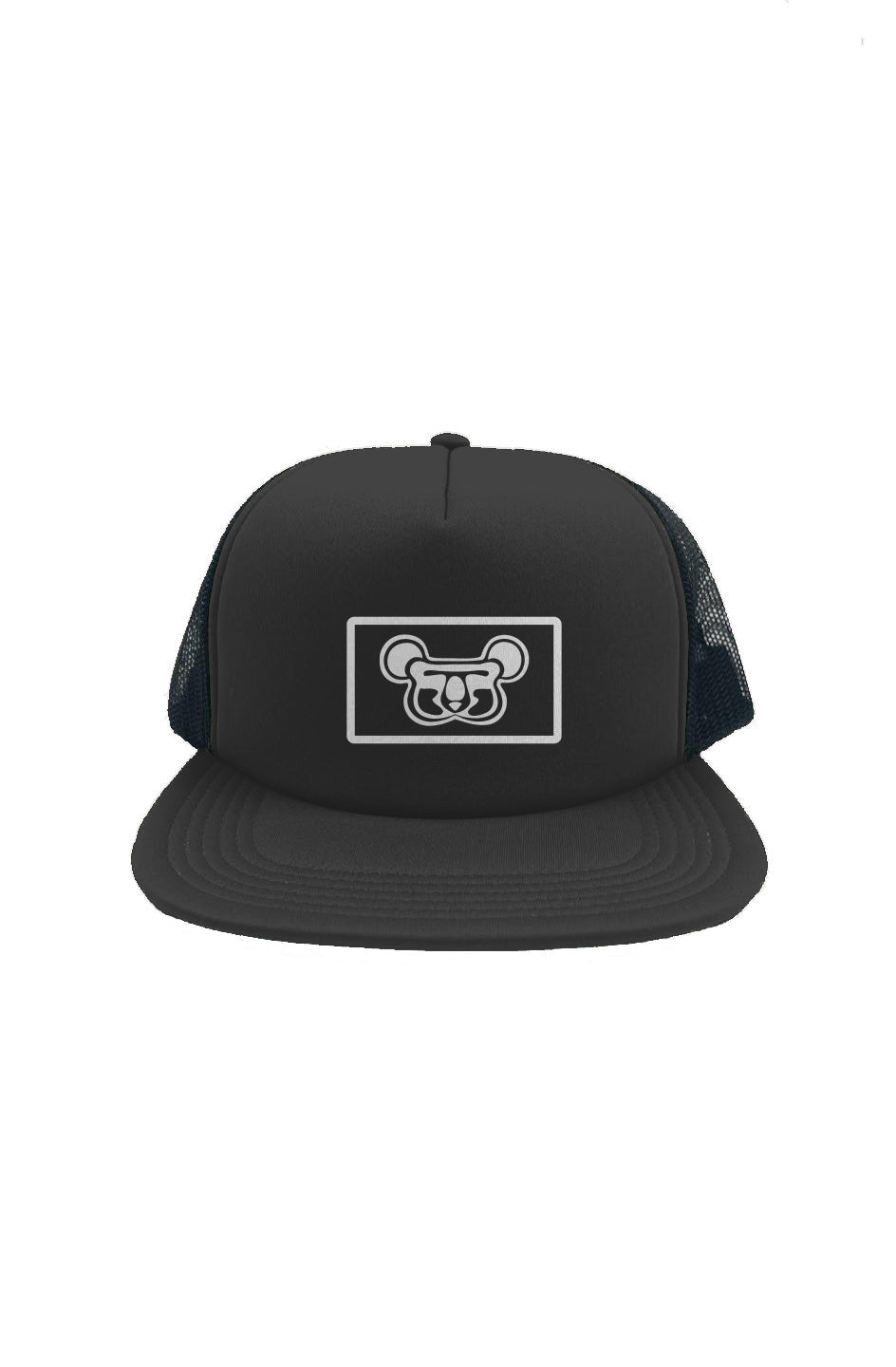 Embroidered Black Out MK1 Stencil Foam Trucker Hat 2