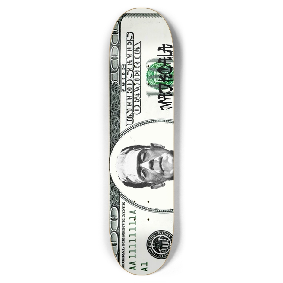 7.75" Dead Presidents Skateboard Deck