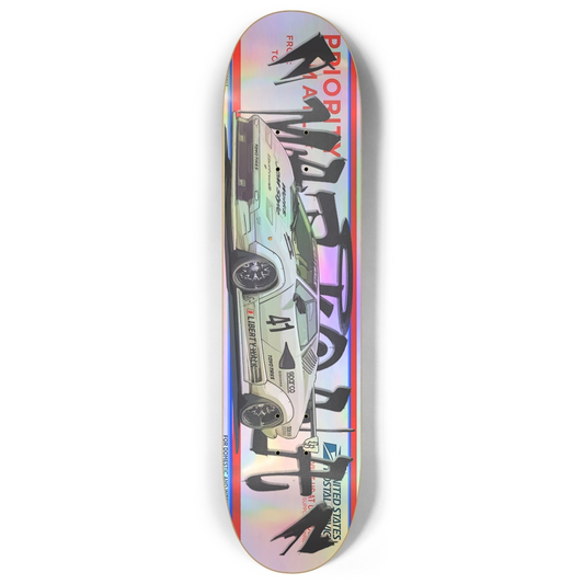 8"x 32" Liberty Countach holographic skateboard