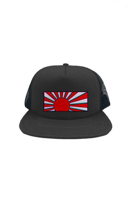 Embroidered Rising Sun Foam Front Trucker Hat